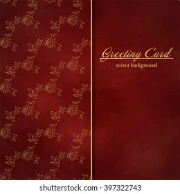 Card, invitation or menu with floral pattern. Vector vintage hand-drawn highly detailed flowers elements. Luxury lace festive ornament card.