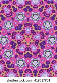 Card or invitation patterns with geometric texture for wedding bridal, Valentine's day, greeting cards, fabric or paper print. Mandala design elements.