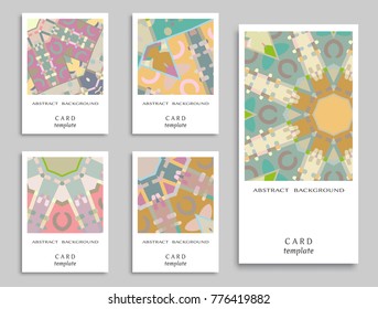 Card or Invitation. Vector abstract geometric background set. Art template design for cover, front page, mockup brochure theme style, banner idea, booklet print, flyer