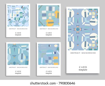 Card or Invitation. Vector abstract geometric background set. Art template design for cover, front page, mockup brochure theme style, banner idea, booklet print, flyer
