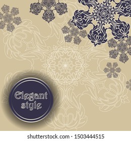Card or invitation. Vintage decorative elements. Hand drawn background. Islam or Arabic and Indian motifs.