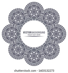 Card or invitation. Vintage decorative elements with mandala