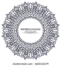 Card or invitation. Vintage decorative elements with mandala