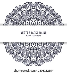 Card or invitation. Vintage decorative elements with mandala