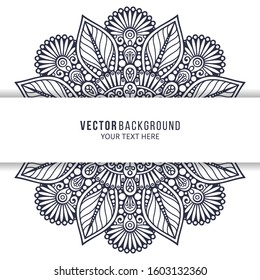 Card or invitation. Vintage decorative elements with mandala