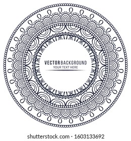 Card or invitation. Vintage decorative elements with mandala