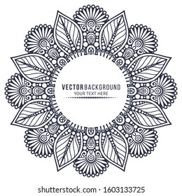 Card or invitation. Vintage decorative elements with mandala