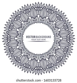 Card or invitation. Vintage decorative elements with mandala