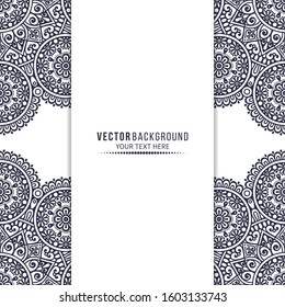 Card or invitation. Vintage decorative elements with mandala