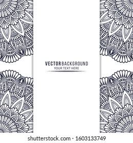 Card or invitation. Vintage decorative elements with mandala