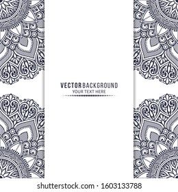 Card or invitation. Vintage decorative elements with mandala