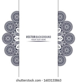 Card or invitation. Vintage decorative elements with mandala