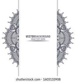 Card or invitation. Vintage decorative elements with mandala