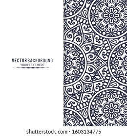 Card or invitation. Vintage decorative elements with mandala