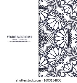 Card or invitation. Vintage decorative elements with mandala
