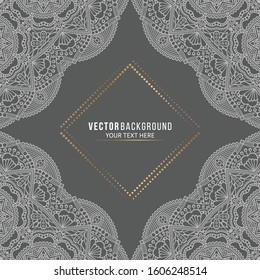Card or invitation. Vintage decorative elements