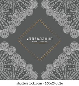 Card or invitation. Vintage decorative elements