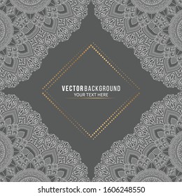 Card or invitation. Vintage decorative elements
