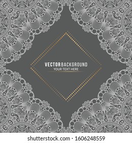 Card or invitation. Vintage decorative elements