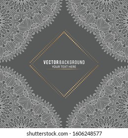 Card or invitation. Vintage decorative elements