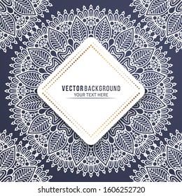 Card or invitation. Vintage decorative elements