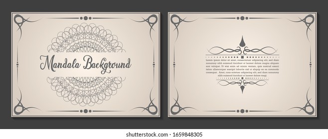 Card or invitation. Vintage decorative elements. Hand drawn background. Islam, Arabic, Indian, ottoman motifs.
