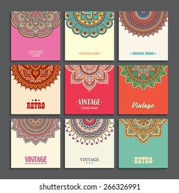 Card or invitation. Vintage decorative elements. Hand drawn background. Islam, Arabic, Indian, ottoman motifs.