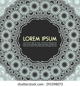 Card or invitation. Vintage decorative elements. Hand drawn background.
