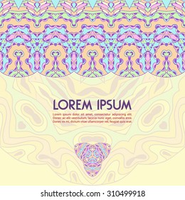 Card or invitation. Vintage decorative elements. Hand drawn background.