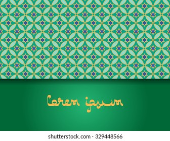 Card or invitation. Vintage decorative elements. Hand drawn background. Islam, Arabic, Indian, Pakistan motifs. Vector.