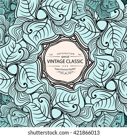 Card or invitation. Vintage decorative elements. Hand drawn background. 