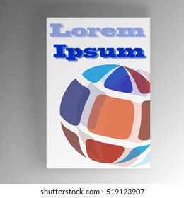 Card isolated on gradient background