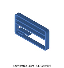 Card isometric left top view 3D icon