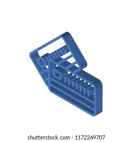 Card isometric left top view 3D icon