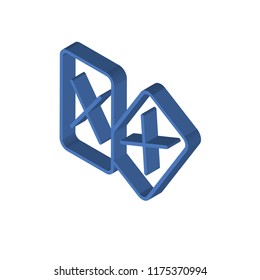card isometric left top view 3D icon
