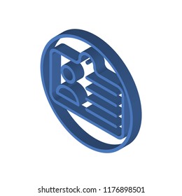 Card isometric left top view 3D icon