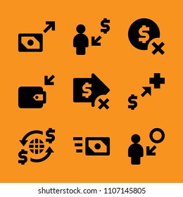 card, jar, help and payment icon set. Vector illustration for web and design.