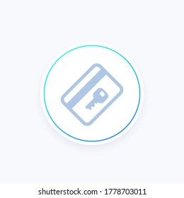 clave de tarjeta, icono de pase electrónico