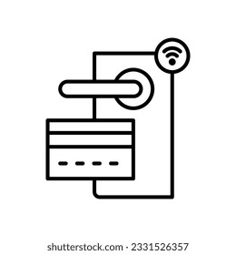 Card Key icon. Vector stock illustration.