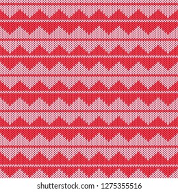 Card with knitted seamless abstract background.