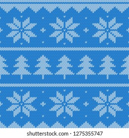 Card with knitted seamless abstract background.