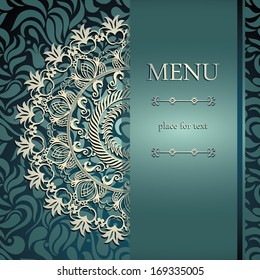 Card with lace decor