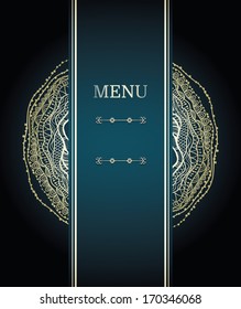 Card with lace frame. Can be used as menu etc. 