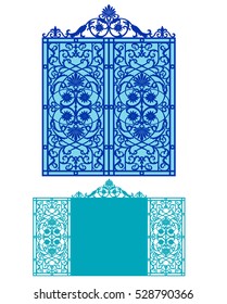 Card for laser cutting vs die cutting. Laser Cut wedding invitation card