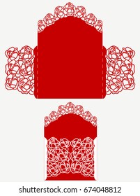 Card for laser cutting vs die cutting. Laser Cut wedding invitation card