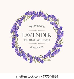 Card With Lavender Wreath