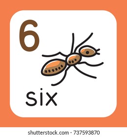 Card for learning to count from 1 to 10. Education