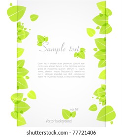 card with leaves. illustration