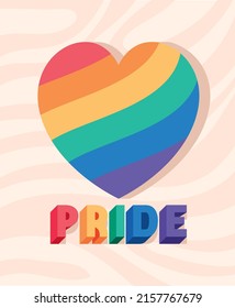 card of lgbtq pride heart