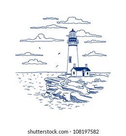 Card with the lighthouse